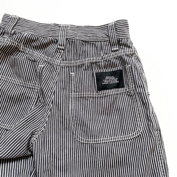 Marc Jacobs Redux Grunge Dobby Stripe Wide Leg Crop Pant Black Ivory Size 0 - Picture 4 of 10